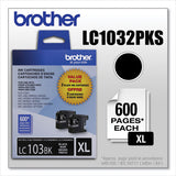 BROTHER BROTHER  Innobella High-Yield Ink, 600 Page-Yield, Black, 2/Pack - LC1032PKS