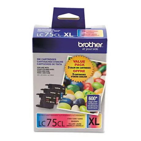 BROTHER BROTHER  Innobella High-Yield Ink, 600 Page-Yield, Cyan/Magenta/Yellow - LC753PKS