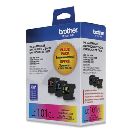 BROTHER BROTHER  Innobella Ink, 300 Page-Yield, Cyan/Magenta/Yellow - LC1013PKS
