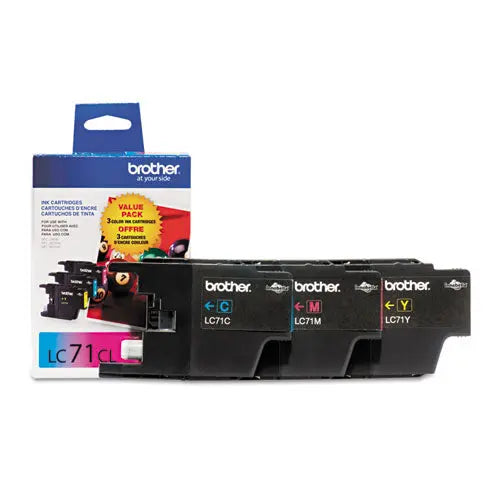 BROTHER BROTHER  Innobella Ink, 300 Page-Yield, Cyan/Magenta/Yellow - LC713PKS
