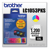 BROTHER BROTHER  Innobella Super High-Yield Ink, 1,200 Page-Yield, Cyan/Magenta/Yellow - LC1053PKS