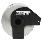 BROTHER BROTHER  Label Tape, 4.07" x 6.4", Black on White, 180 Labels/Roll - DK1247