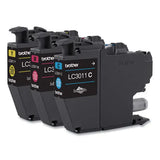 BROTHER BROTHER LC3011 Ink, 200 Page-Yield, Cyan/Magenta/Yellow - LC30113PKS