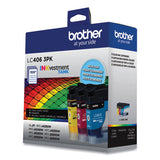BROTHER BROTHER LC4063PK INKvestment Ink, 1,500 Page-Yield, Cyan/Magenta/Yellow, 3 Pack - LC4063PKS