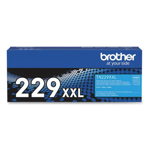 BROTHER BROTHER  Super High-Yield Toner, 4,000 Page-Yield, Cyan - TN229XXLC