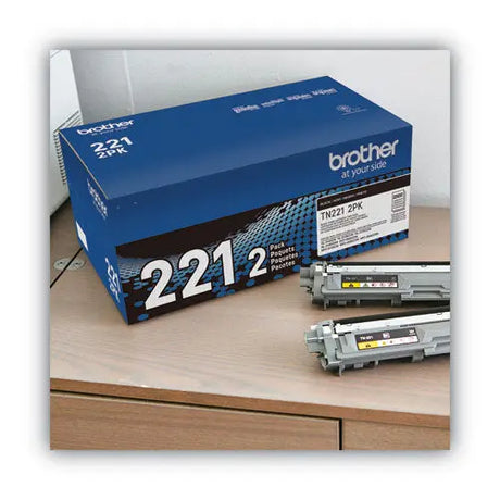 BROTHER BROTHER TN2212PK Toner, 2,500 Page-Yield, Black, 2/Pack - TN2212PK