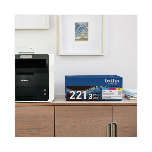 BROTHER BROTHER TN2213PK Toner, 1,400 Page-Yield, Cyan/Magenta/Yellow - TN2213PK