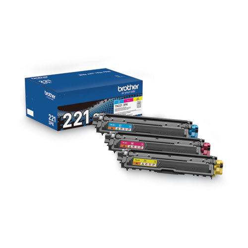 BROTHER BROTHER TN2213PK Toner, 1,400 Page-Yield, Cyan/Magenta/Yellow - TN2213PK