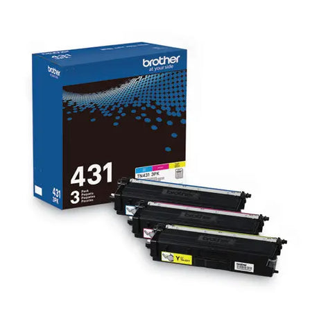 BROTHER BROTHER TN4313PK Toner, 1,800 Page-Yield, Cyan/Magenta/Yellow - TN4313PK