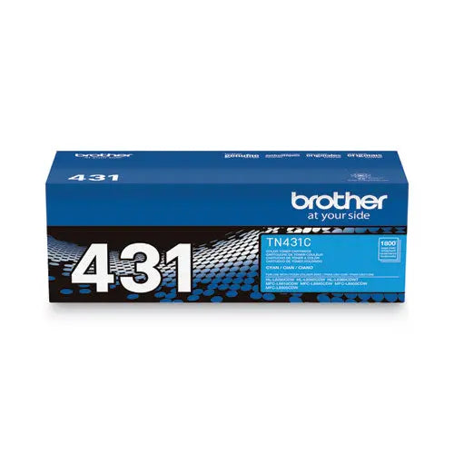 BROTHER BROTHER  Toner, 1,800 Page-Yield, Cyan - TN431C
