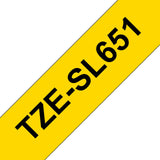 BROTHER Paper/Labels/Transparencies/Pl Brother Printable Height, Black Ink on Yellow Self-Laminating Label (0.94" x 26.2') (0.37") - TZESL651