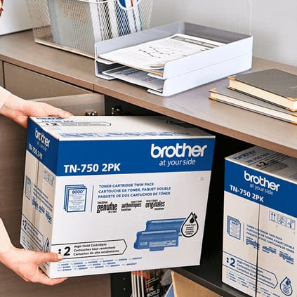 BROTHER Printer Consumables Brother High Yield Black Toner Cartridge Dual Pack (2 x 8,000 Yield) - TN7502PK