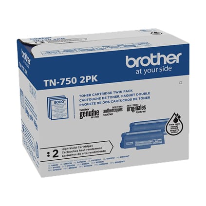 BROTHER Printer Consumables Brother High Yield Black Toner Cartridge Dual Pack (2 x 8,000 Yield) - TN7502PK