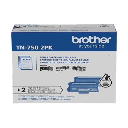 BROTHER Printer Consumables Brother High Yield Black Toner Cartridge Dual Pack (2 x 8,000 Yield) - TN7502PK