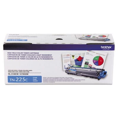 BROTHER Printer Consumables TN225C High-Yield Toner, 2,200 Page-Yield, Cyan - TN225C