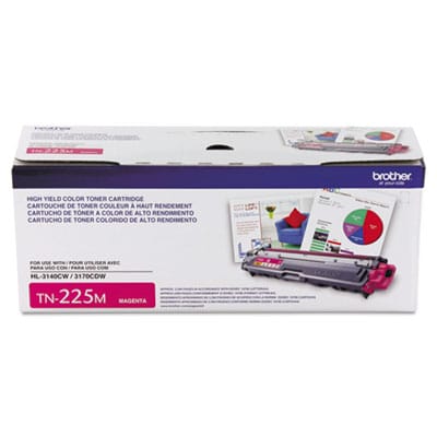 BROTHER Printer Consumables TN225M High-Yield Toner, 2,200 Page-Yield, Magenta - TN225M