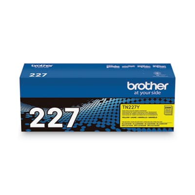 BROTHER Printer Consumables TN227Y High-Yield Toner, 2,300 Page-Yield, Yellow - TN227Y