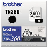 BROTHER Printer Consumables TN360 High-Yield Toner, 2,600 Page-Yield, Black - TN360