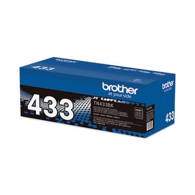 BROTHER Printer Consumables TN433BK High-Yield Toner, 4,500 Page-Yield, Black - TN433BK