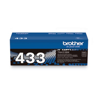 BROTHER Printer Consumables TN433BK High-Yield Toner, 4,500 Page-Yield, Black - TN433BK