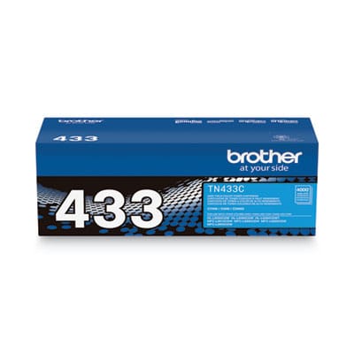 BROTHER Printer Consumables TN433C High-Yield Toner, 4,000 Page-Yield, Cyan - TN433C