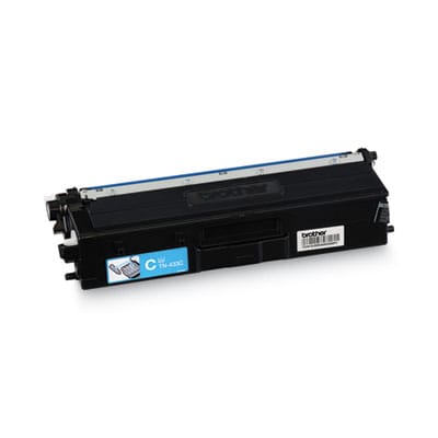BROTHER Printer Consumables TN433C High-Yield Toner, 4,000 Page-Yield, Cyan - TN433C