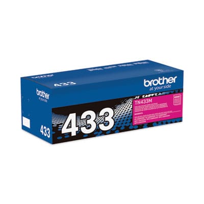 BROTHER Printer Consumables TN433M High-Yield Toner, 4,000 Page-Yield, Magenta - TN433M