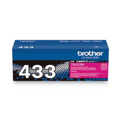 BROTHER Printer Consumables TN433M High-Yield Toner, 4,000 Page-Yield, Magenta - TN433M