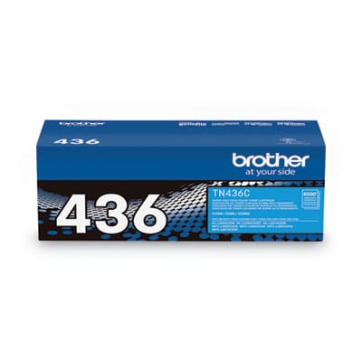 BROTHER Printer Consumables TN436C Super High-Yield Toner, 6,500 Page-Yield, Cyan - TN436C