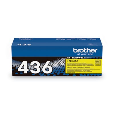 BROTHER Printer Consumables TN436Y Super High-Yield Toner, 6,500 Page-Yield, Yellow - TN436Y