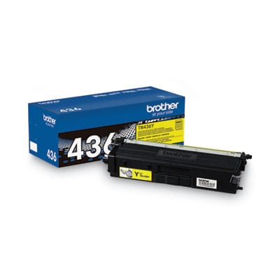 BROTHER Printer Consumables TN436Y Super High-Yield Toner, 6,500 Page-Yield, Yellow - TN436Y