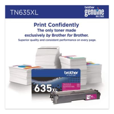 BROTHER Printer Consumables TN635XL High-Yield Toner, 4,500 Page-Yield, Magenta - TN635XLM