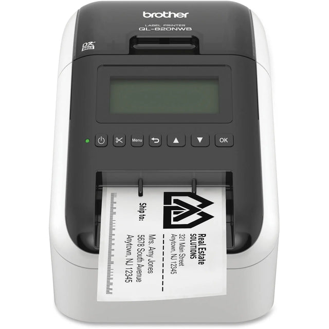 BROTHER Printers/Printer Accessories Brother QL-820NWB label printer Direct thermal Colour 300 x 600 DPI 176 mm/sec Wired & Wireless Ethe - QL820NWB