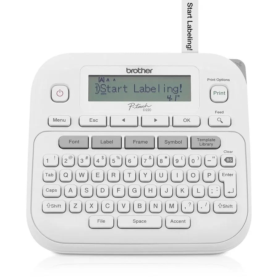 BROTHER Printers/Printer Accessories Brother&reg; P-touch PT-D220 Home/Office Everyday Label Maker - 14 Fonts - 180 dpi - QWERTY keyboard - PTD220