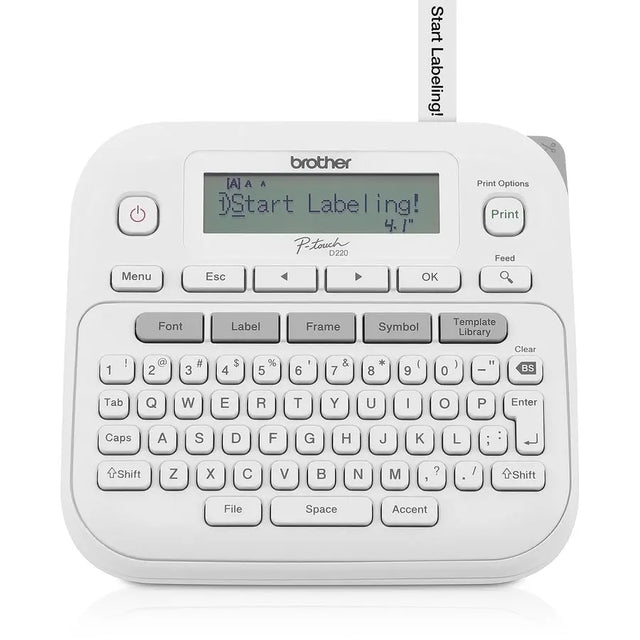 BROTHER Printers/Printer Accessories Brother&reg; P-touch PT-D220 Home/Office Everyday Label Maker - 14 Fonts - 180 dpi - QWERTY keyboard - PTD220