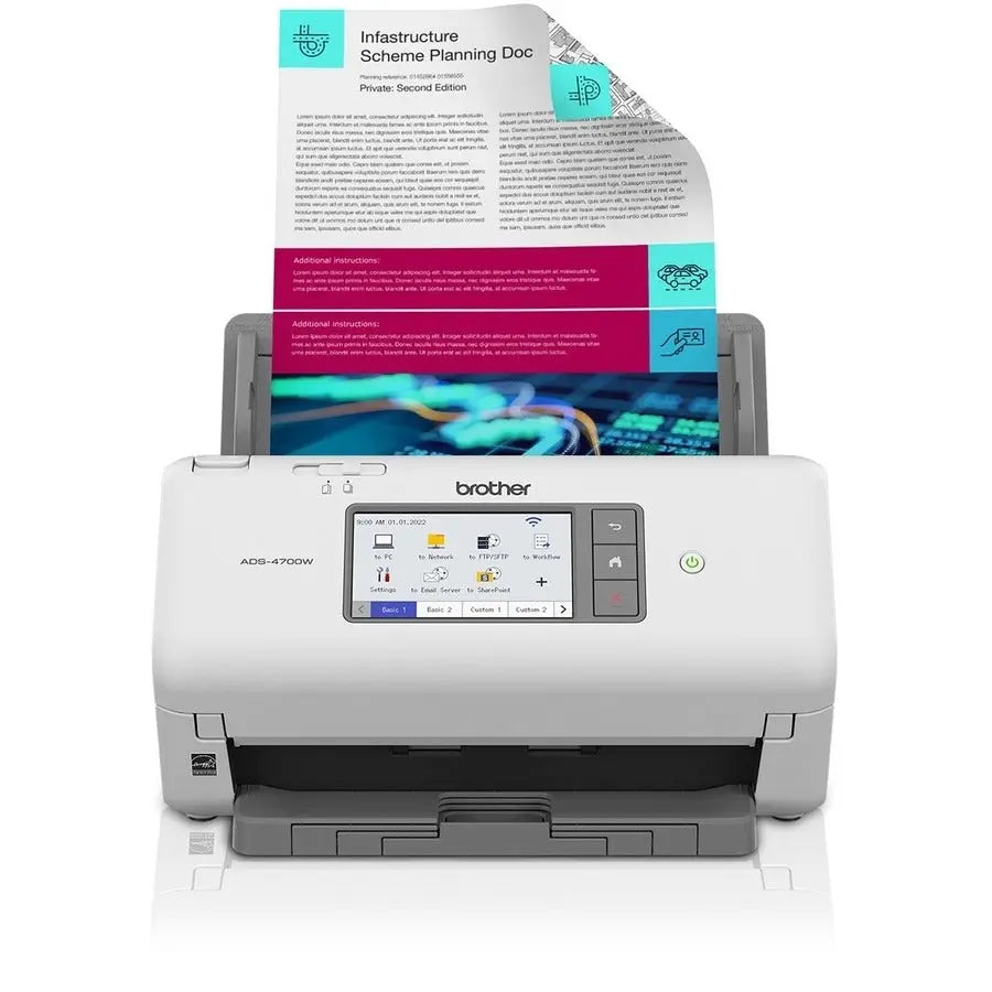 BROTHER Printers/Scanners/Sheetfed Scanner Brother ADS-4700W Scanner 600 x 600 DPI A4 Black, White - ADS4700W