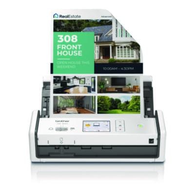BROTHER Scanner ADS-1800W Compact Desktop Scanner, 600 dpi Optical Resolution, 20-Sheet Duplex Auto Document Feeder - ADS1800W
