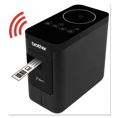 BROTHER Thermal PT-P750W Compact Label Maker with Wireless Enabled Printing, 30 mm/s Print Speed, 6 x 3.12 x 5.62 - PTP750W