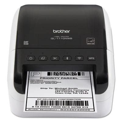 BROTHER Thermal QL-1110NWB Wide Format Professional Label Printer, 69 Labels/min Print Speed, 6.7 x 8.7 x 5.9 - QL1110NWB