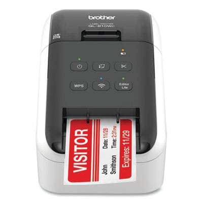 BROTHER Thermal QL-810WC Ultra Fast Label Printer, 110 Labels/min Print Speed, 5 x 5.7 x 9.2 - QL810WC