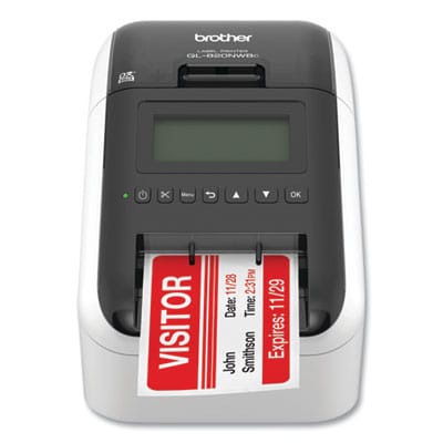 BROTHER Thermal QL-820NWBC Ultra Flexible Label Printer, 110 Labels/min Print Speed, 5 x 5.7 x 9.2 - QL820NWBC