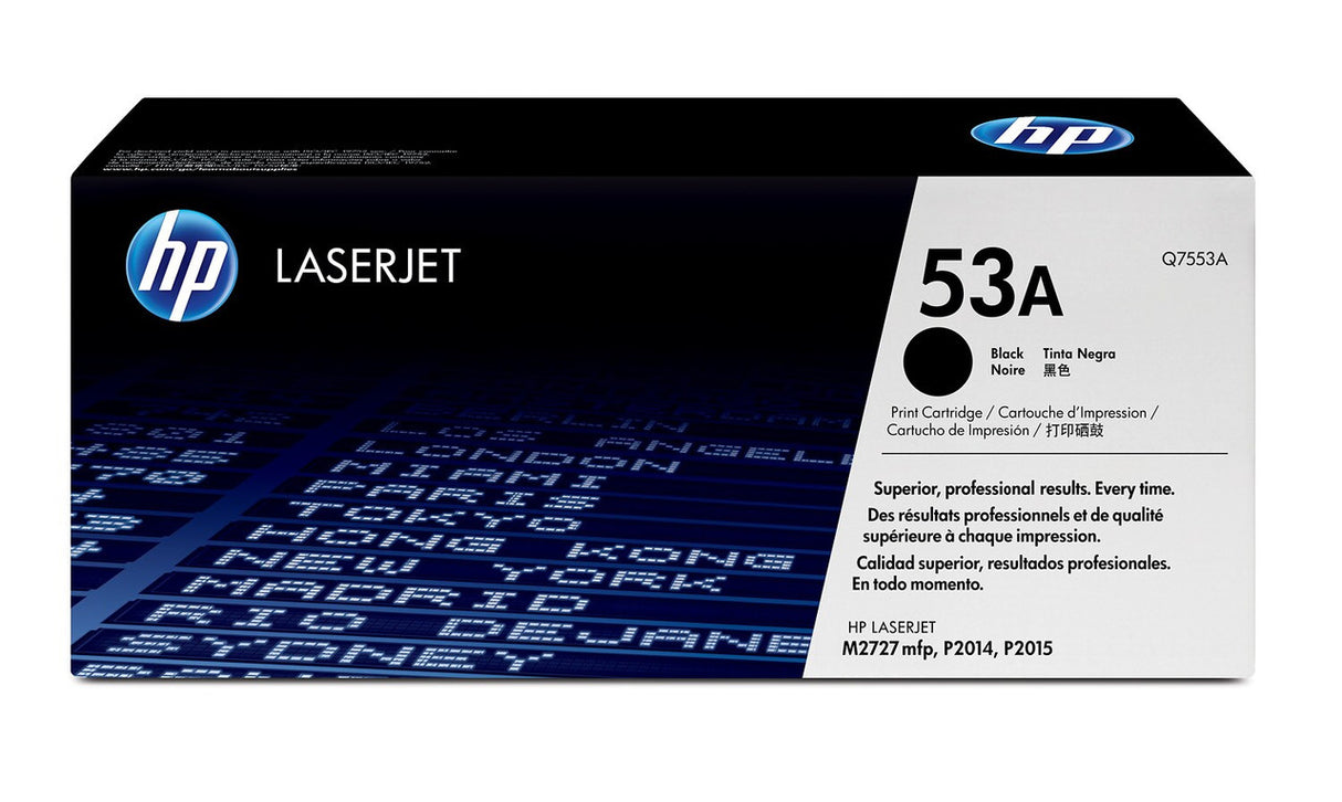 HP 53A Black Original LaserJet Toner Cartridge Q7553A