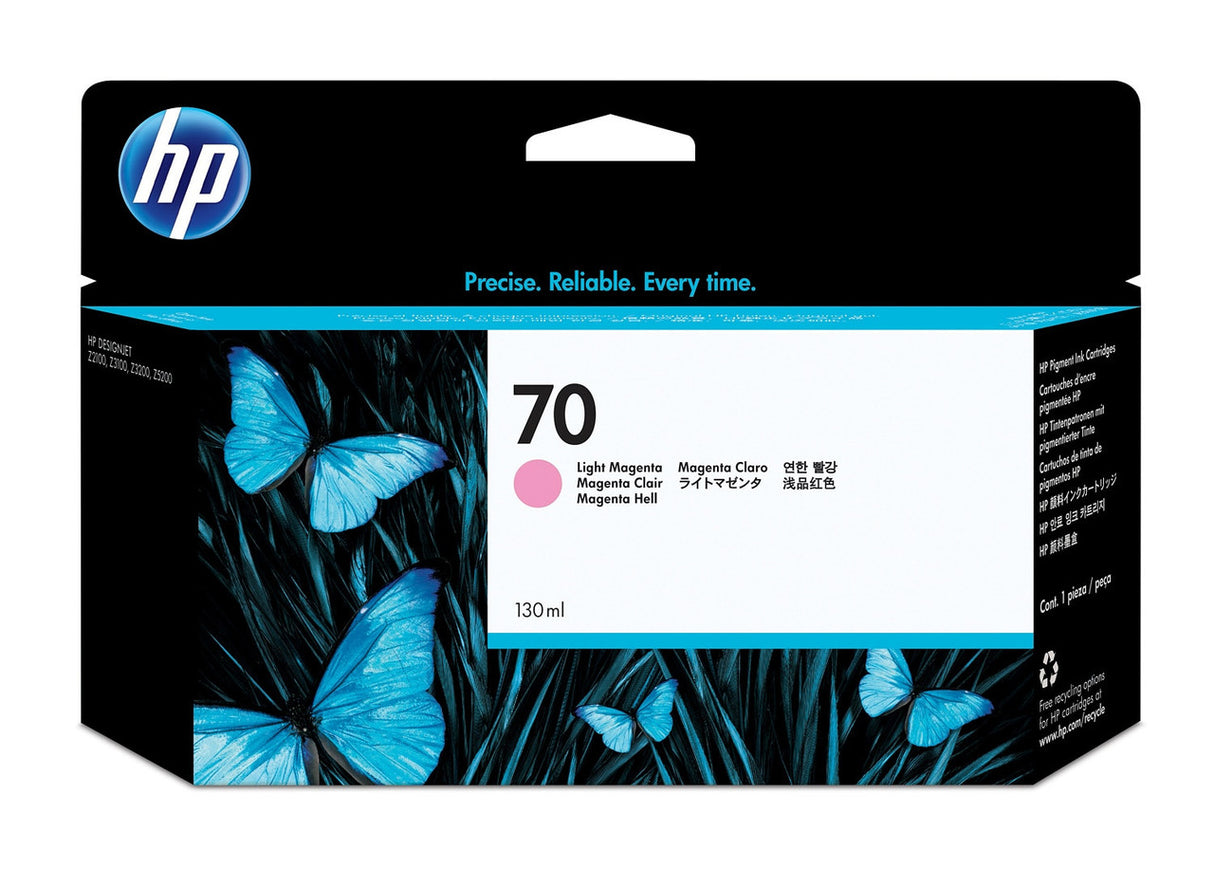 HP 70 130-ml Light Magenta DesignJet Ink Cartridge C9455A