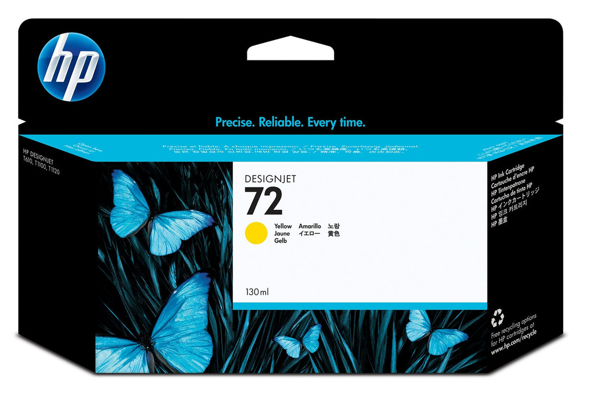 HP 72 130-ml Yellow DesignJet Ink Cartridge C9373A