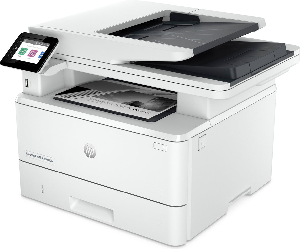 HP LaserJet Pro MFP 4101fdw Printer, Black and white, Printer for Small medium business, Print, copy, scan, fax, Wireless; HP Instant Ink eligible; Print from phone or tablet; Automatic document feeder 2Z619F#BGJ