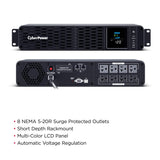 CyberPower CP2000PFCRM2U uninterruptible power supply (UPS) Line-Interactive 2 kVA 1200 W 8 AC outlet(s) - CP2000PFCRM2U