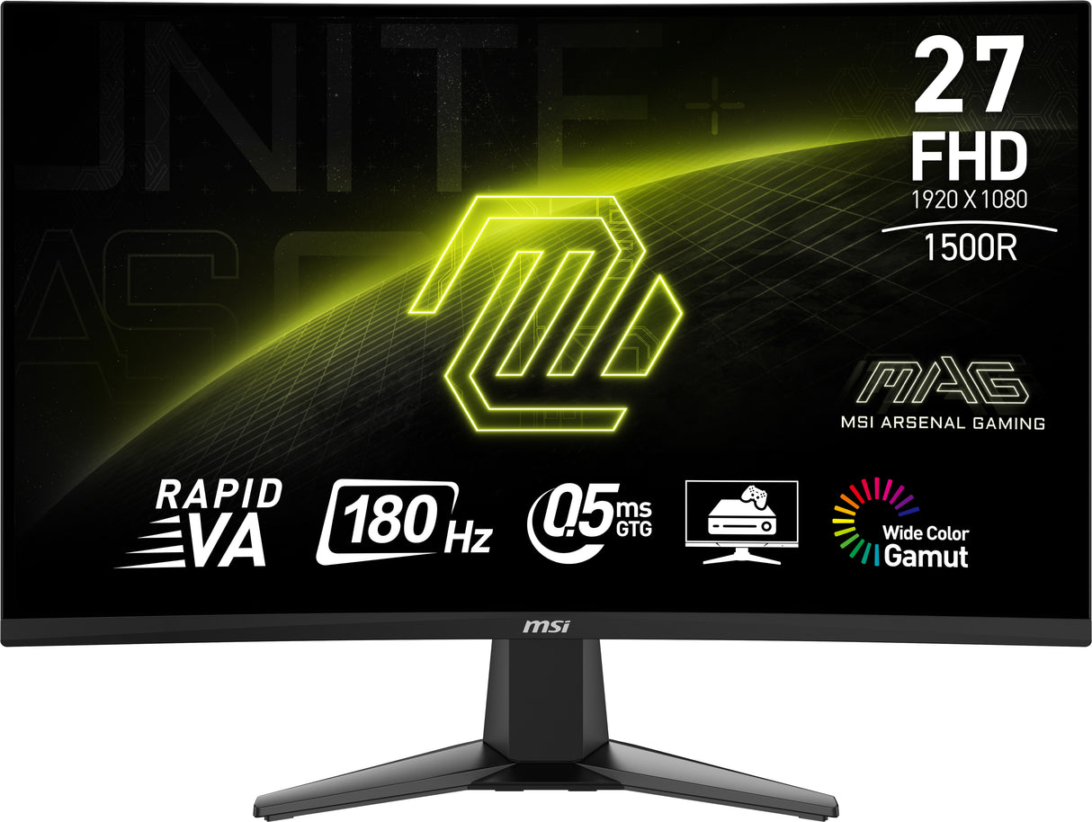 MSI MAG 27C6F computer monitor 68.6 cm (27") 1920 x 1080 pixels Full HD LCD Black - MAG27C6F