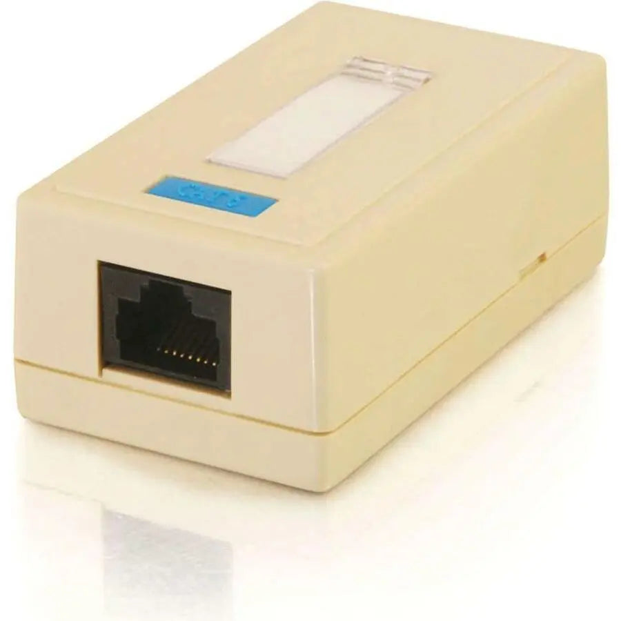 C2G C2G 1-Port Cat5E Surface Mount Box - White - White - 03835