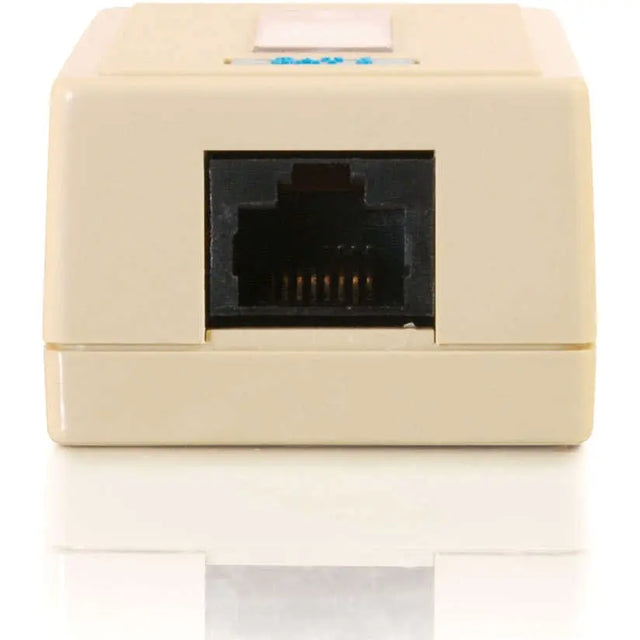 C2G C2G 1-Port Cat5E Surface Mount Box - White - White - 03835