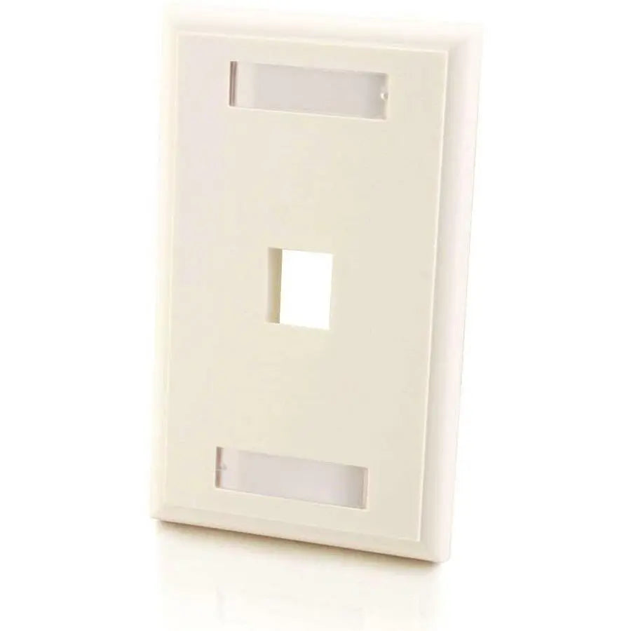 C2G C2G 1-Port Single Gang Multimedia Keystone Wall Plate - White - 1 x Socket(s) - White - 03410